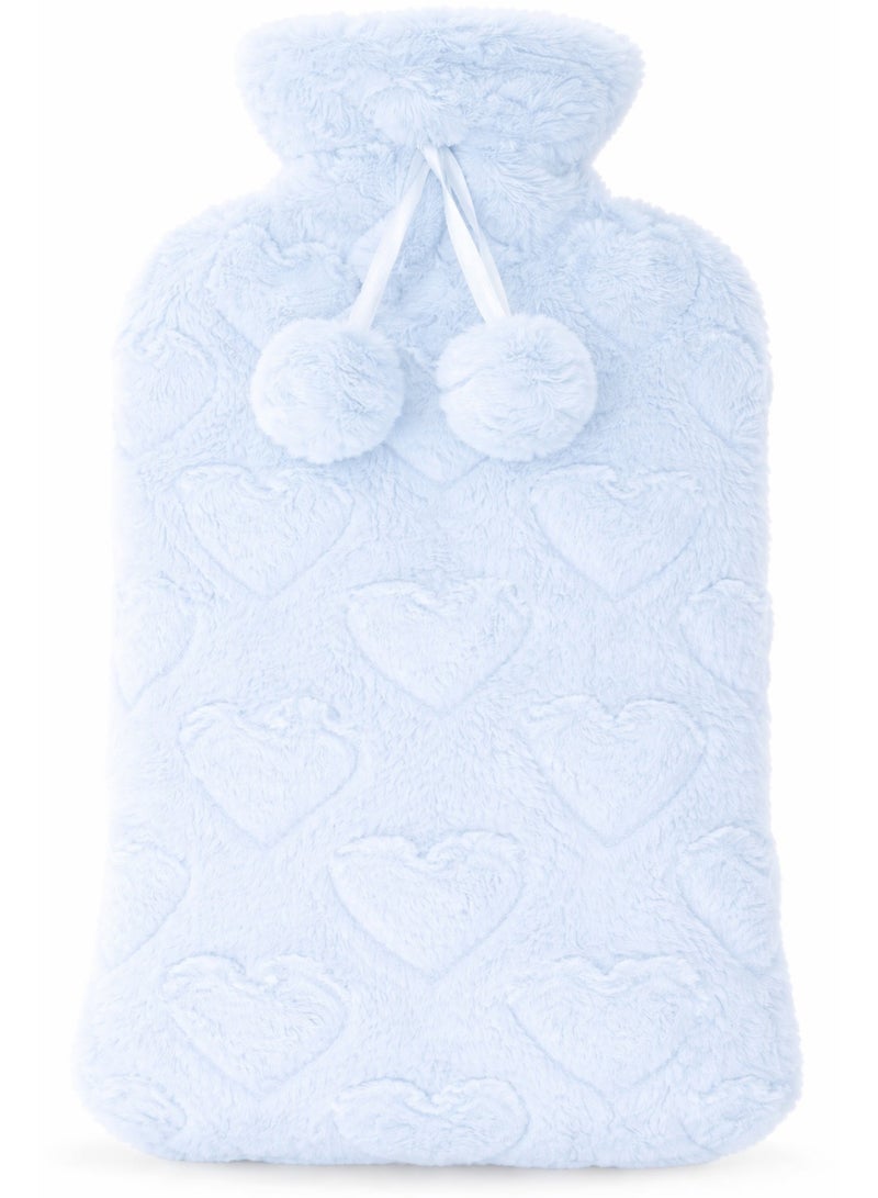 MOMENT Hot Water Bottle with Soft Cover (2 Liter) Hot Water Bag for Cramps, Pain Relief, Removable Hot Cold Pack for Hot and Cold Therapy and Feet Warmer (Assorted Color) - Image 1